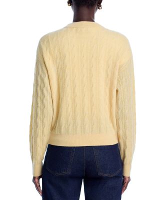 Cashmere Cable Collegiate Crewneck Sweater 