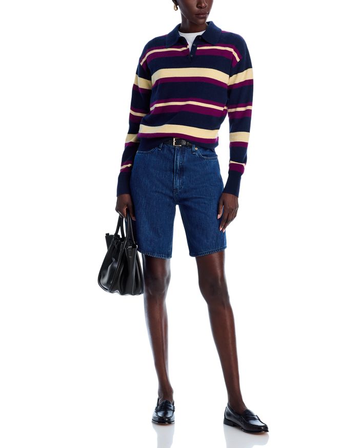 Cashmere Collegiate Striped Polo