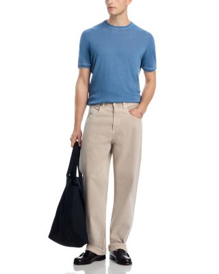 Linen Blend Crewneck Sweater