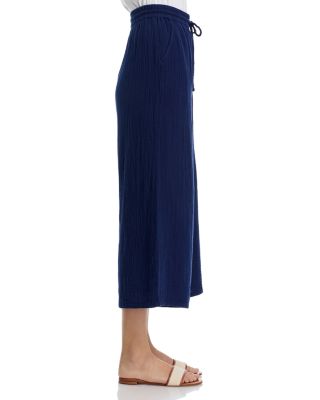 Gauze High Rise Wide Leg Pants