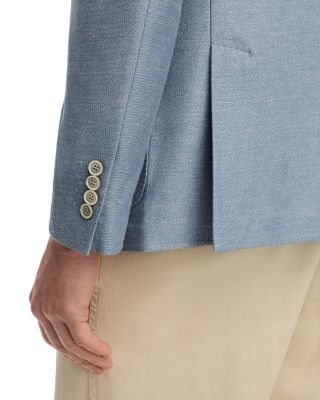 Cotton Linen Blend Regular Fit Jersey Soft Jacket 