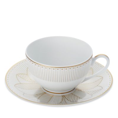 Malmaison Imperiale Gold Teacups and Saucers, Service for 2