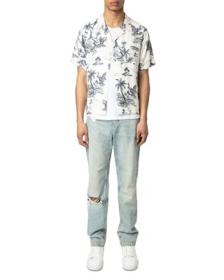 Tropical Palm Regular Fit Camp Shirt