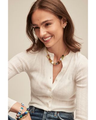 9K Libra Zodiac Diamond & Ceramic Block Big Bead