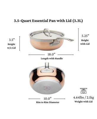 CopperBond&amp;reg; 3.5-Quart Induction Copper Essential Pan with Lid