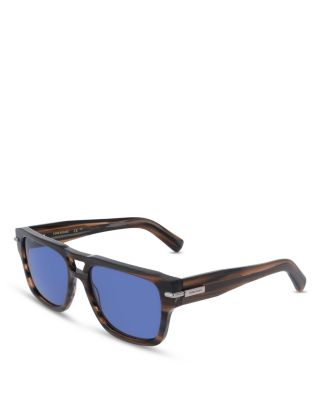 Double Bridge Square Sunglasses, 56mm