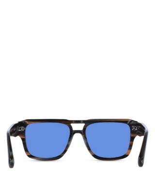 Double Bridge Square Sunglasses, 56mm