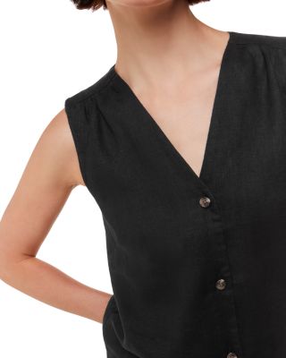 Laura Linen V Neck Vest