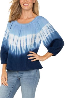 Three Quarter Sleeve Boat Neck Top
