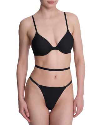 Natori - Verge Convertible Plunge Bra & Adjustable String Thong Panties