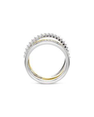 Hyperbola Crystal Multi Row Ring 