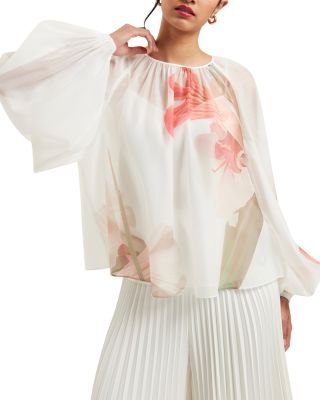 Ted Baker - Eriana Organza Bishop Sleeve Blouse