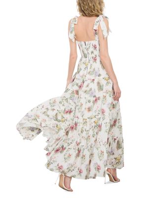 Monnie Shoulder Tie Maxi Dress