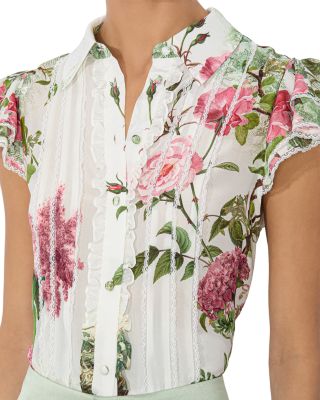 Minda Silk Ruffled Blouse