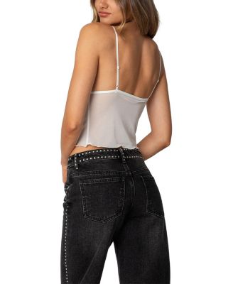 Malika Lacey Sheer Mesh Tank Top