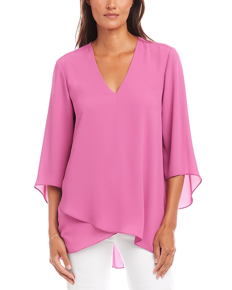 Karen Kane Petite Bracelet Sleeve Asymmetrical Top