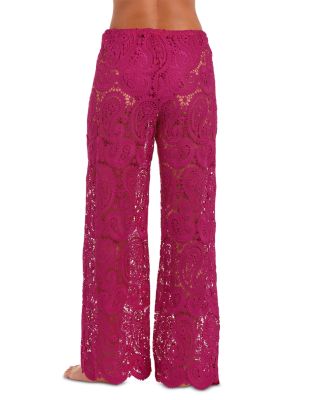 Geraldine Paisley Crochet Cover-Up Pants