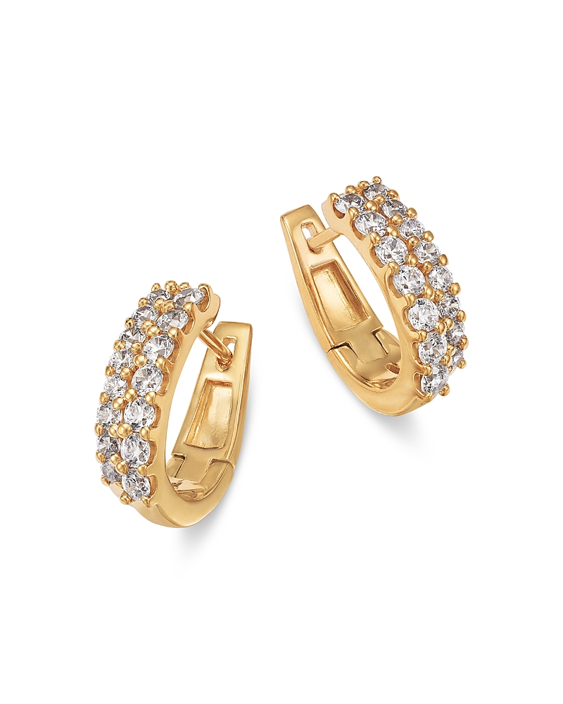 Bloomingdale's Fine Collection Diamond Double Huggie Hoop Earrings In 14k Yellow Gold, 1.0 Ct. T. W. In Yellow Gold