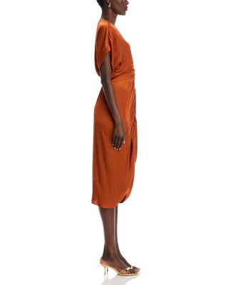 Aimee Ruched Midi Dress
