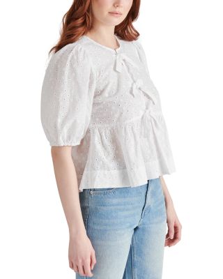 Paula Eyelet Tie Front Top