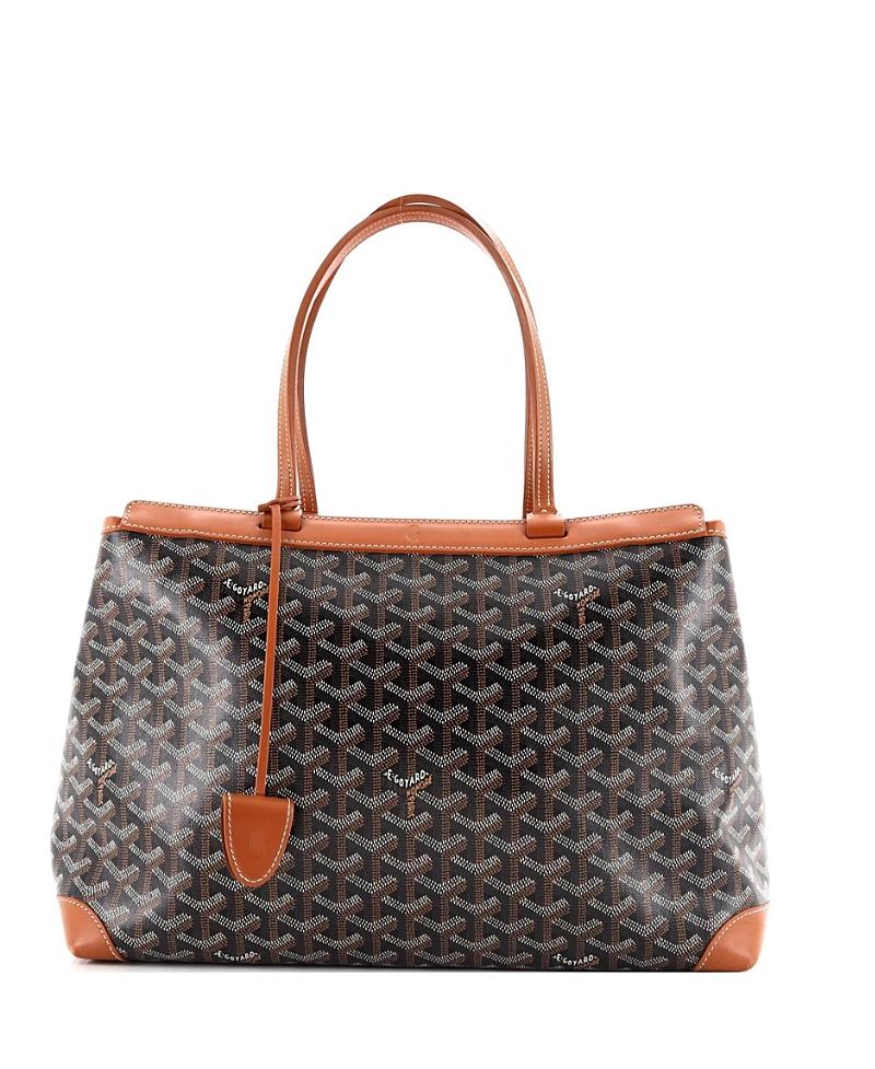 Pre-owned Pre-owned Goyard Goyard Pm Bellechasse Bag Coated Canvas In Black/ Black/ Brown