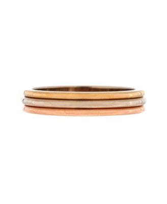 Pre-Owned Cartier - 4mm Vintage Vendome Louis Cartier Wedding Band Ring 18K Tricolor