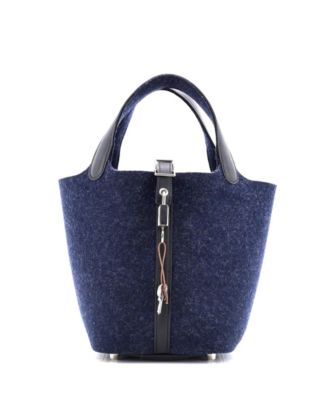 Pre-Owned HERMÈS - Pre-Owned Hermes PM Picotin Lock Bag Felt with Leather