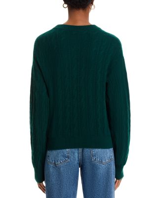 Cashmere Cable Collegiate Crewneck Sweater 