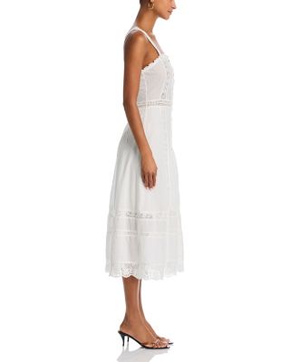 Judalon Lace Button Front Midi Dress