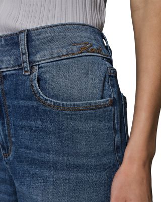 High Rise Scalloped Jeans in Coastal Blue