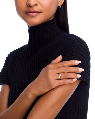 Diamond Double Row Band Ring in 14K Yellow Gold, 0.30 tcw 