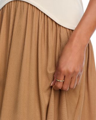 Emerald & Diamond Band in 14K Yellow Gold