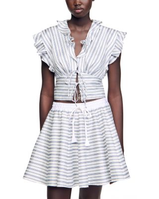 Sandro - Striped Crop Top - Exclusive