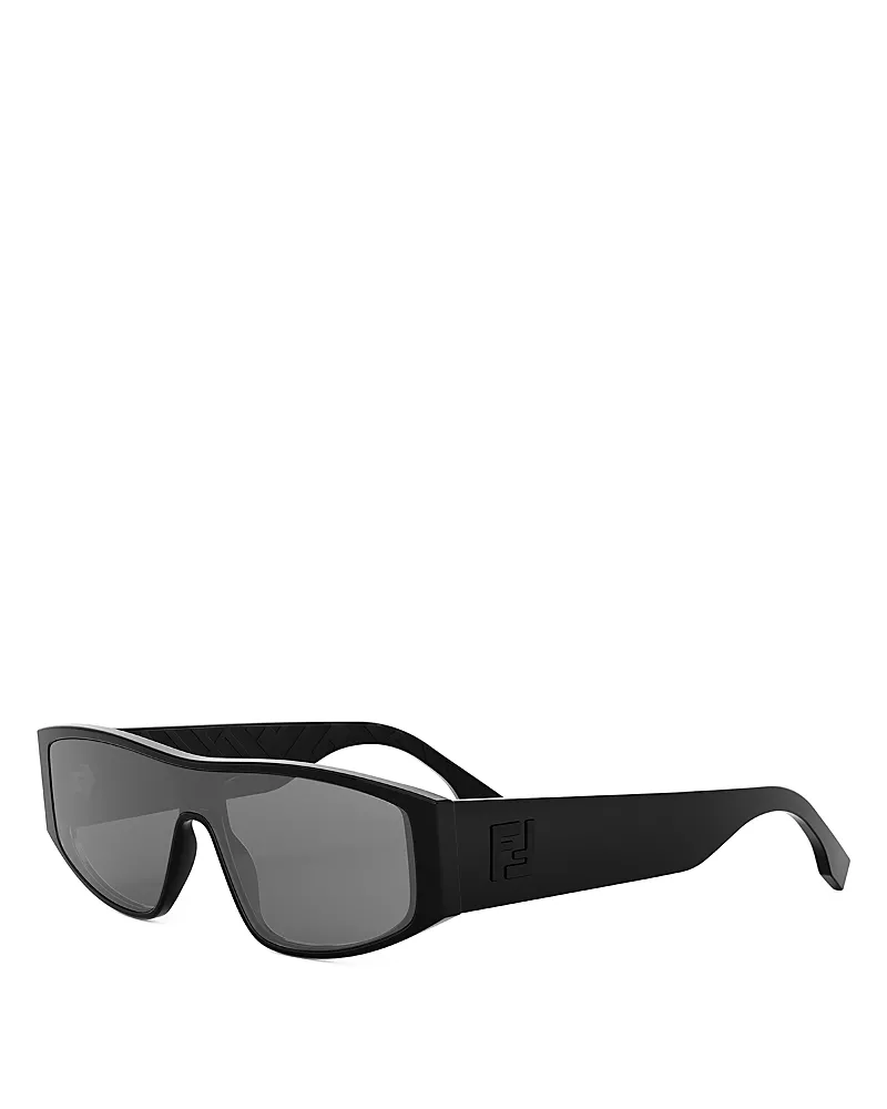 Fendi Ff Squared Geometric Shield Sunglasses, 133mm