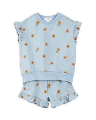 Miles The Label - Girls' Sunflower Print Top & Shorts Set - Baby