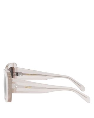 3 Dots Black Geometric Sunglasses, 53mm