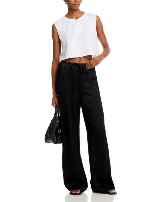 Margo Sleeveless Cropped Henley Top