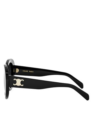 Triomphe Black Butterfly Sunglasses, 55mm