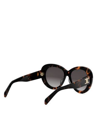 Triomphe Black Butterfly Sunglasses, 55mm