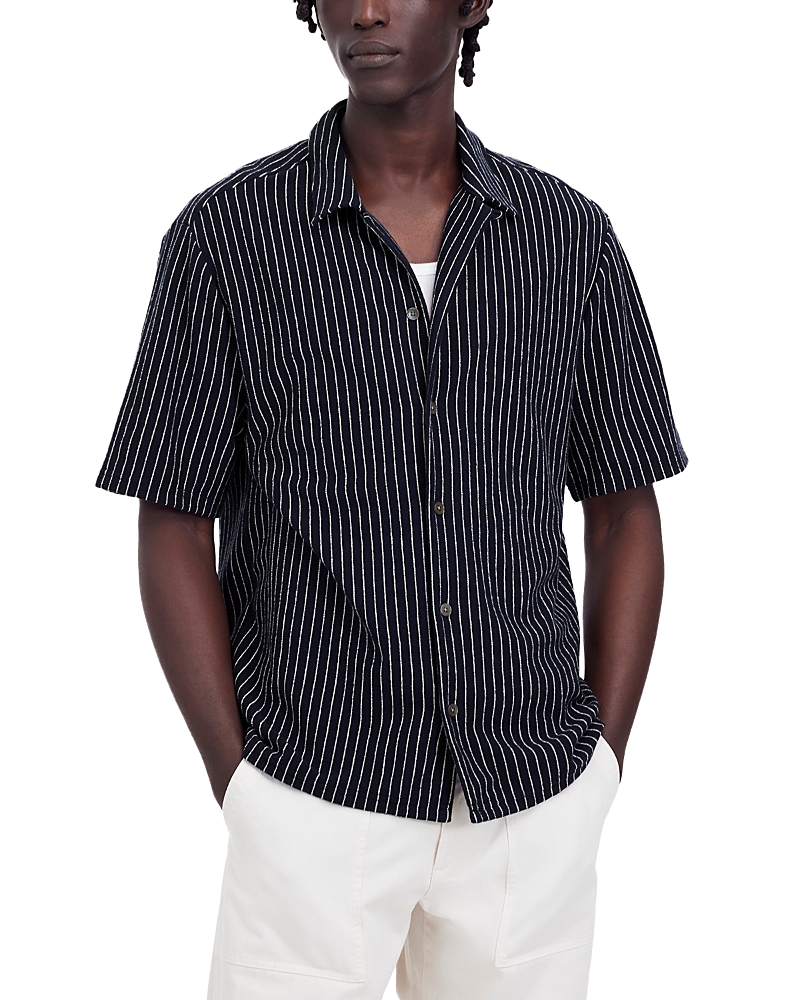 Madewell Textured Stripe Short Sleeve Shirt