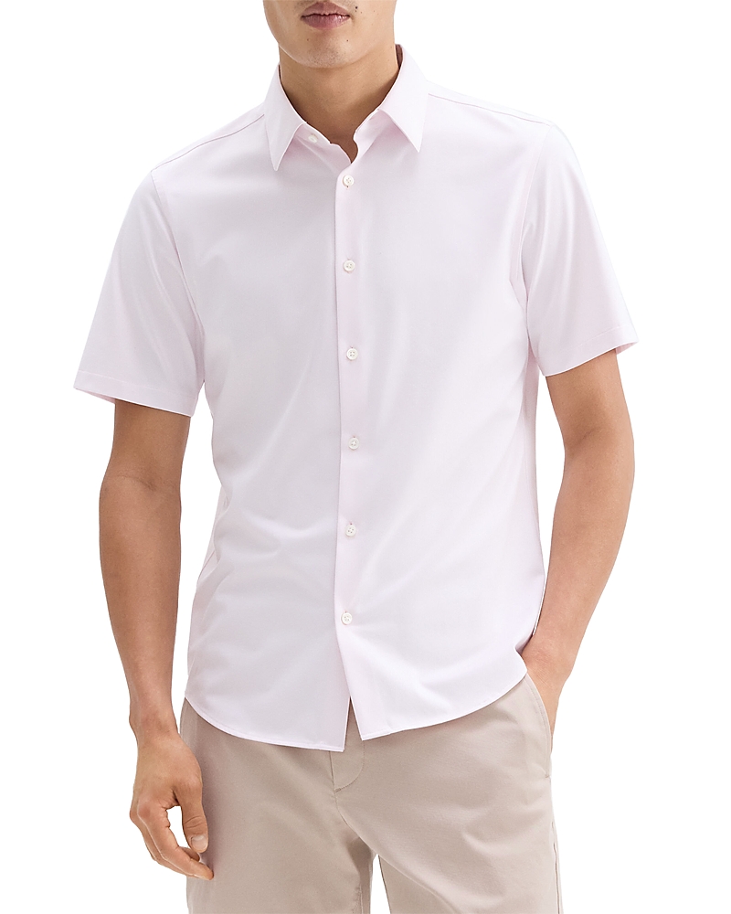 Theory Irving Short Sleeve Button-up Shirt In Dogwood