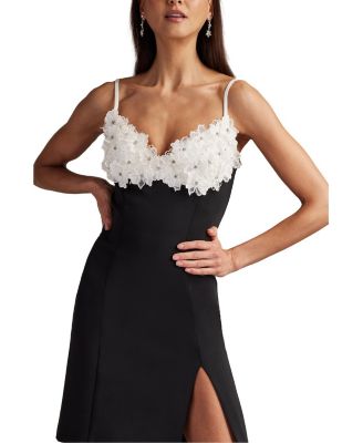 Downey Flower Embellished Mini Dress