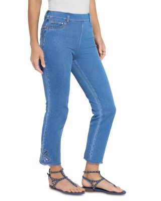 Lyssé Plus - Yori Eyelet Straight Denim Leggings