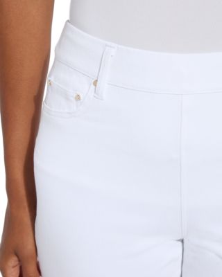 Yori Eyelet Straight Denim Leggings