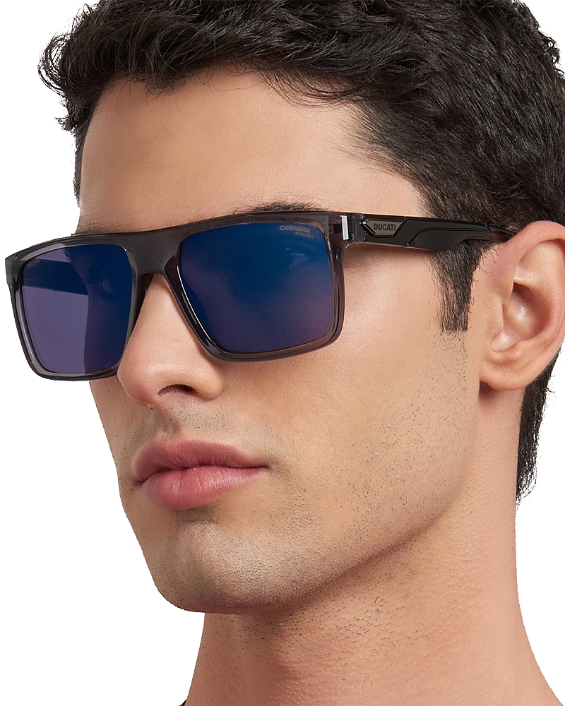 Carrera Carduc Rectangle Sunglasses, 57mm In Brown/blue