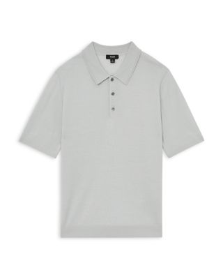 Manor Half Button Merino Wool Polo Shirt