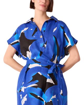 Whistles - Abstract Blooms Linen Dress