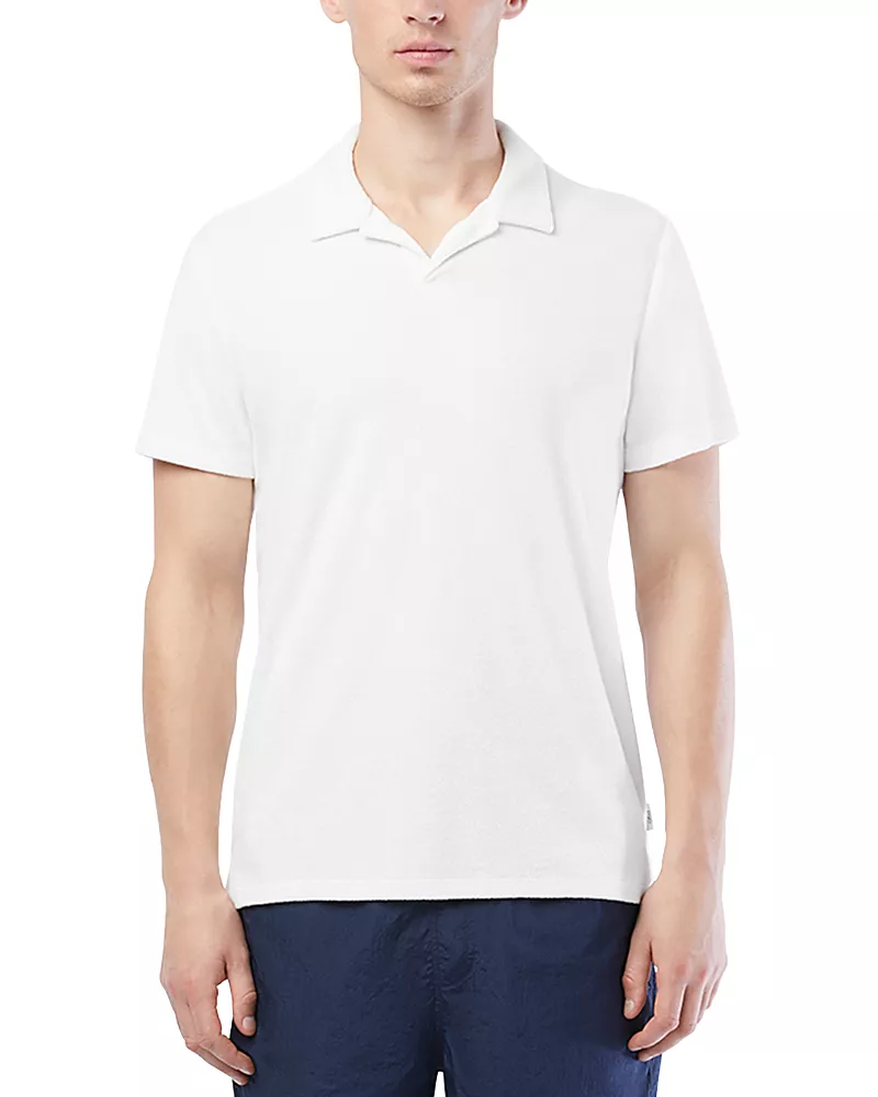 Onia Terry Open Collar Polo Shirt