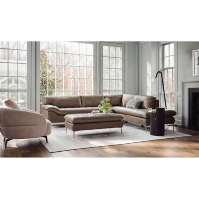 Corisca Leather Ottoman