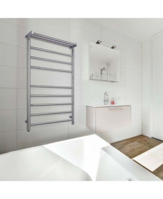 Wall Mount Electric Towel Warmer with 8 Heated Bars Plus 3 Non-heated Bars